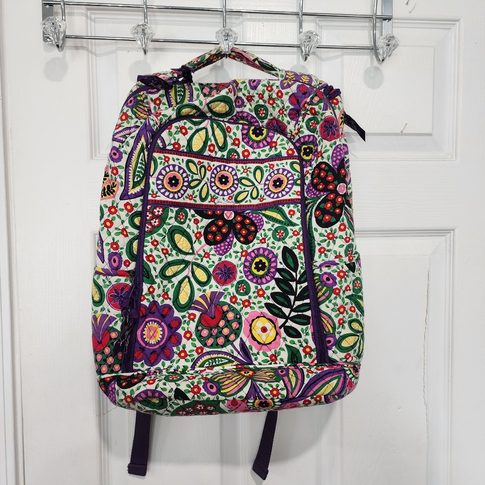 Vera Bradley Viva La Vera Floral Patterned Laptop Backpack